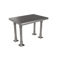 BK Resources 24 Inch x 18 Inch Single Bullnose Work Table Overshelf