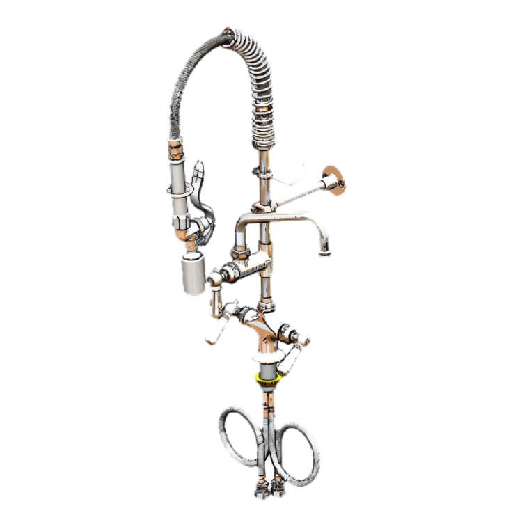 Product image #1 for EasyInstall Mini Pre-Rinse Faucet, Deck Mount, Single Hole, 8-Inch Swivel Add-On Nozzle