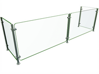 Hatco Flav-R-Shield EP5-RING-84 Full-Service Pass-Over 3-Bay Sneeze Guard, 84-Inch W x 18-Inch D x 25-Inch H