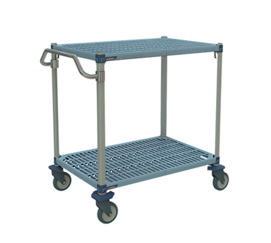 Product image #1 for MetroMax Q 24-Inch x 36-Inch x 40-Inch 2-Shelf Utility Cart with Open Grid Polymer Mat Shelves