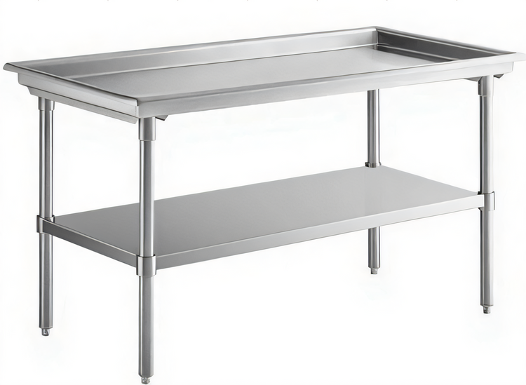 Product image #1 for 49 Inch x 30 Inch Stainless Steel Dish Sorting Table with Undershelf