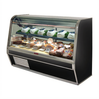 Howard-McCray 32E Series 50 Inch Curved Glass Full-Service Deli Meat & Cheese Service Case with Self-Contained Refrigeration