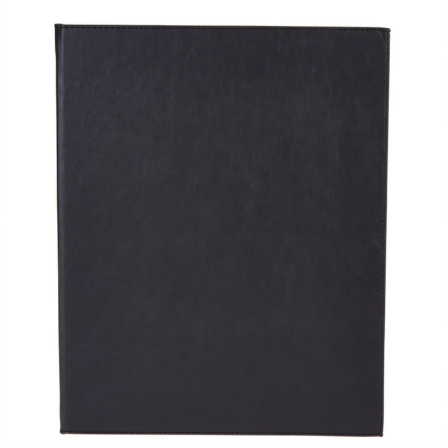 Product image #1 for Winco Black Double-Fold Leather-Like Menu Cover for 8-1/2 x 11-Inch Inserts