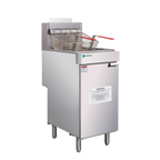 Thumbnail image #1 for Heavy-Duty Floor Model Natural Gas Deep Fryer with Basket Lifts, 70 lb., Range Match