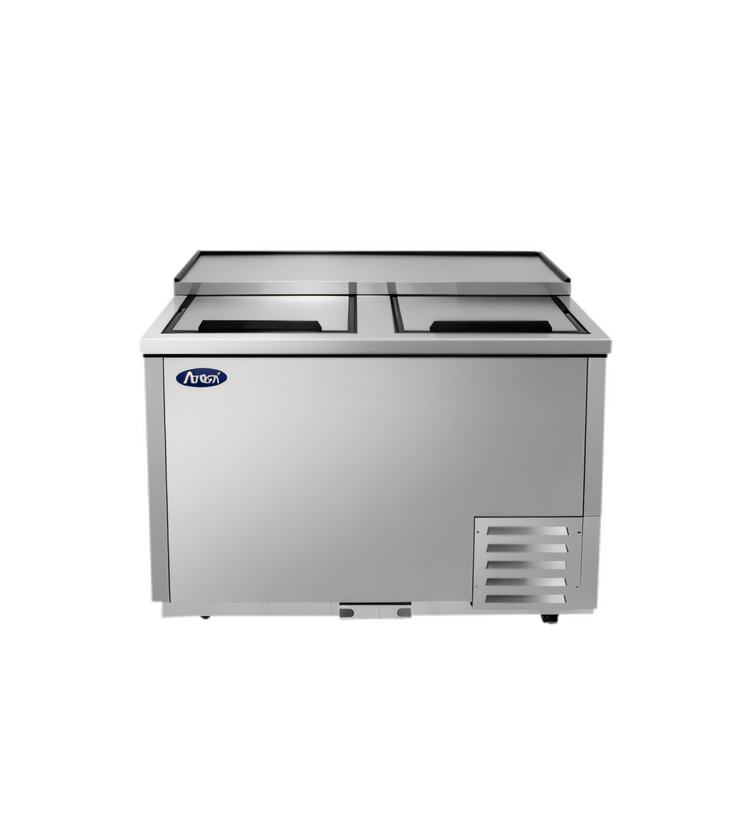Product image #1 for Atosa MBGF48GR 49-1/2-Inch Slide-Top Glass Froster, 13.1 Cu. Ft., Self-Contained, Stainless Steel, 115V