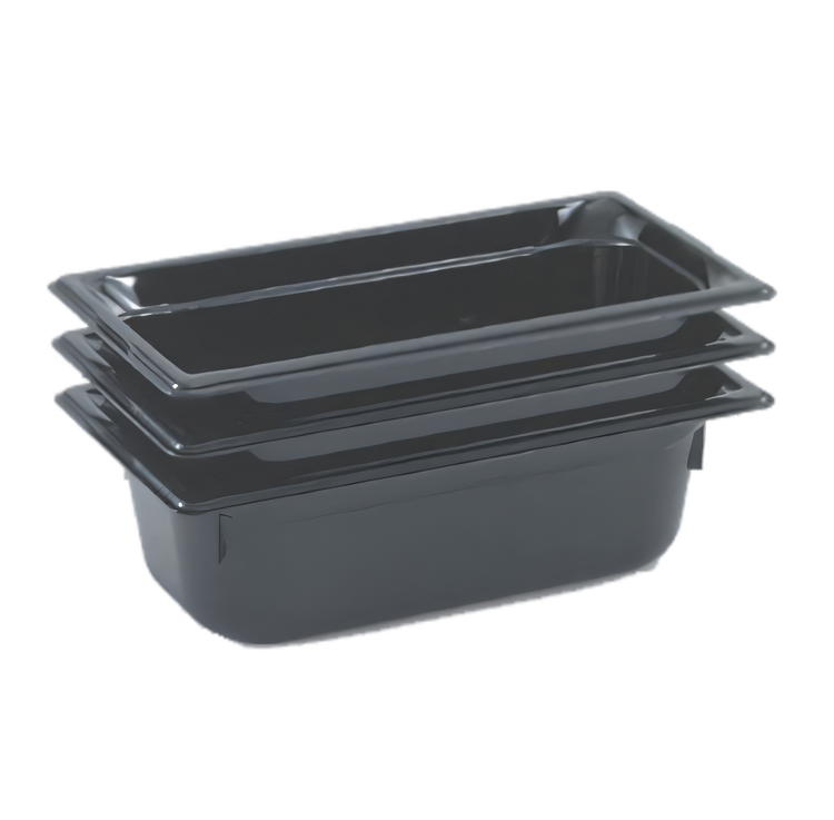 Product image #1 for Vollrath Super Pan® 1/3 GN Plastic Food Pan, 2-1/2 Inch Deep, Black Resin