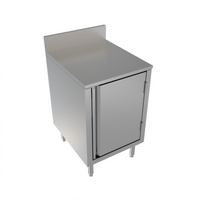 BK Resources Well Series Flat Top Stainless Steel Underbar Cabinet, 18 x 21 Inches