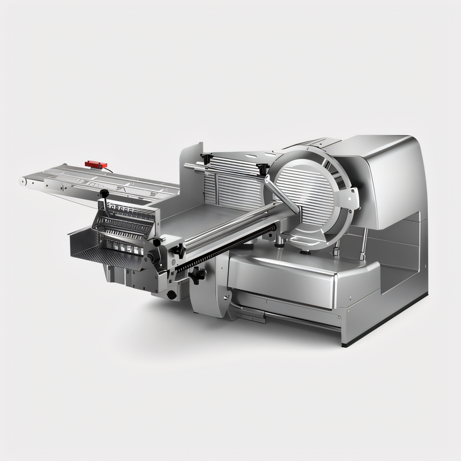 Product image #1 for Bizerba VSI 330F TC-W-400-3P Automated Vertical Slicing System with Integrated Scale, 400 mm Carriage, and 3-Portion Belt
