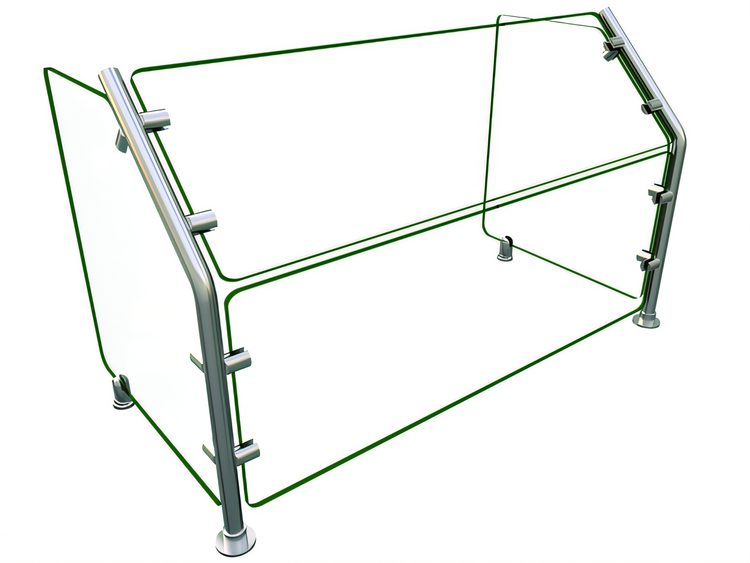 Product image #1 for Hatco Flav-R-Shield EP36-36 Single-Sided Full-Service Food Shield, 36 x 18 x 22 Inches