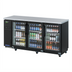 Thumbnail image #1 for Turbo Air Super Deluxe Narrow Back Bar Cooler with 3 Glass Doors, 20.62 Cu. Ft., Self-Contained Side-Mount