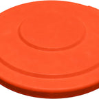 Thumbnail image #1 for CFS Brands Bronco 84103324 32-Gallon Orange Polyethylene Round Trash Can Lid, Snap-Down Case of 4