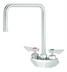 Thumbnail image #1 for Krowne Diamond Series Splash-Mount Commercial Faucet with 4-Inch Centers and 8 1/2-Inch Double Bend Spout