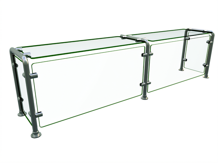 Product image #1 for Hatco Flav-R-Shield EP12 Full-Service Pass-Over 2-Bay Food Shield, 60 x 12 x 18 Inches