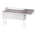 Thumbnail image #1 for Advance Tabco 3-Compartment Fabricated Sink with 24 Inch Right Drainboard, 14 Gauge 304 Stainless Steel
