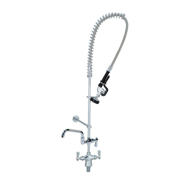 Product image #1 for OptiFlow Lead-Free Deck-Mount Pre-Rinse Assembly with 8-Inch Add-On Faucet