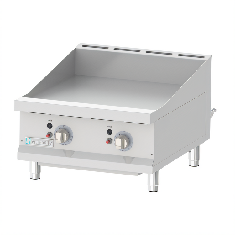Product image #1 for Eurodib 24-Inch Gas Countertop Griddle with Thermostat Controls and 24 x 20 Smooth Steel Cooking Surface