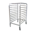 Thumbnail image #1 for Full-Size Mobile End-Load Aluminum Pan Rack with Open Sides and Curved Top, 10-Pan Capacity