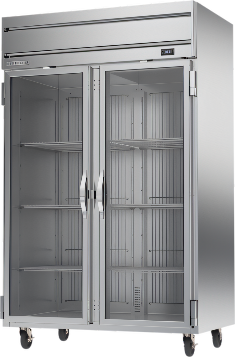 Product image #1 for Beverage-Air Horizon Series Two-Section Reach-In Refrigerator with Glass Doors, 46.88 Cu. Ft., Top-Mounted Self-Contained Refrigeration