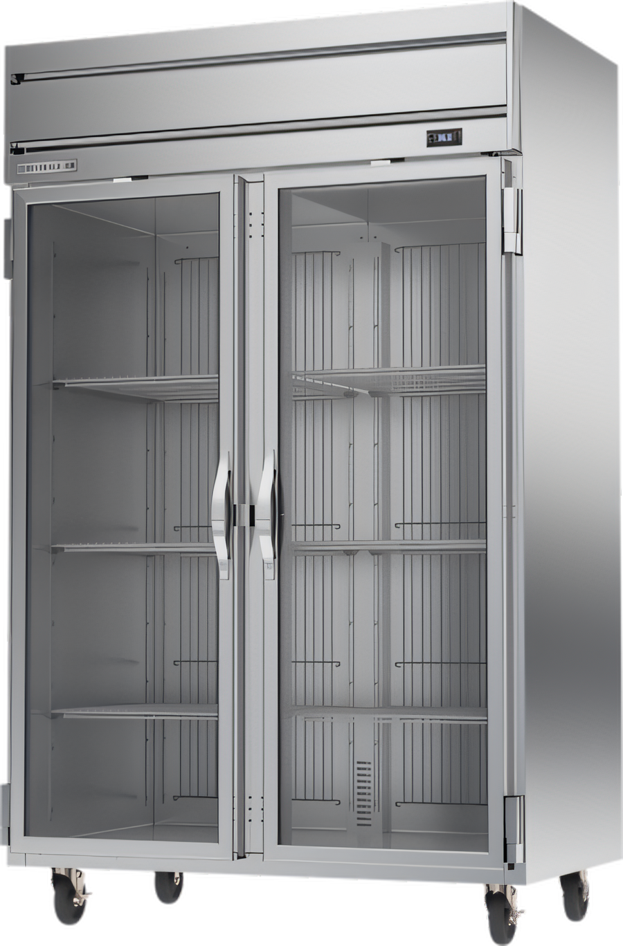 Product image #1 for Beverage-Air Horizon Series Two-Section Reach-In Refrigerator with Glass Doors, 46.88 Cu. Ft., Top-Mounted Self-Contained Refrigeration