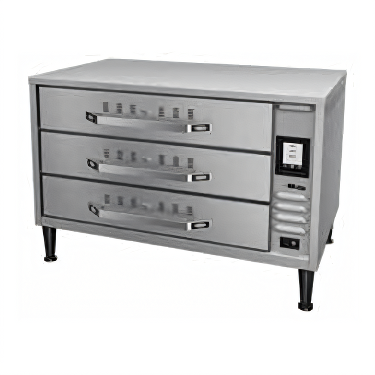 Product image #1 for Hatco HDW-1.5R2 Freestanding 3-Drawer Stainless Steel Split Drawer Warmer