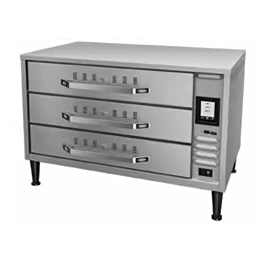 Product image #1 for Hatco HDW-1.5R2 Freestanding 3-Drawer Stainless Steel Split Drawer Warmer