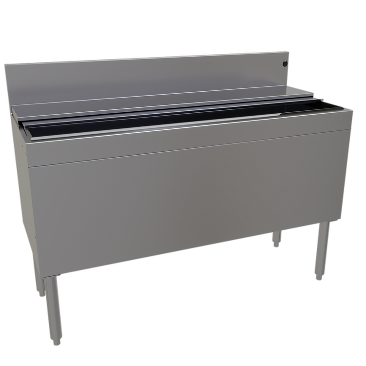 Product image #1 for Glastender 48-Inch Extra Deep Underbar Stainless Steel Ice Bin with Sliding Cover