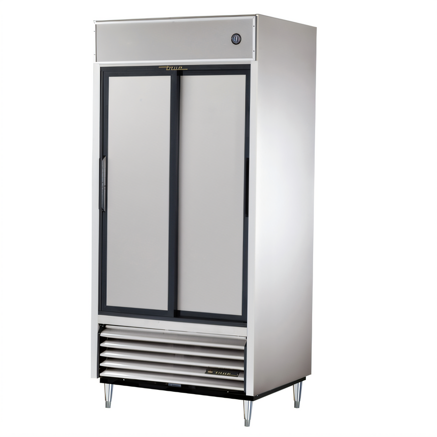 Product image #1 for True TSD-33-HC 39 1/2 Inch Two-Section Reach-In Refrigerator with Stainless Steel Sliding Doors