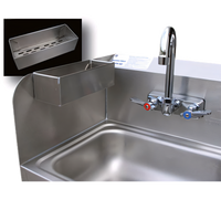 Advance Tabco Removable Stainless Steel Utility Tray for Hand Sink Side Splash, 8 x 3 x 2-5/16 Inch