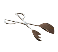 American Metalcraft 10-Inch Stainless Steel Salad Tongs with Spoon/Fork, 3-Tine Design