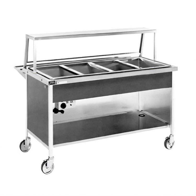 Product image #1 for Atlas Metal CAH-2 Two Pan Electric Mobile Hot Food Serving Counter