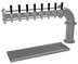Thumbnail image #1 for Glastender Pipe Cantilever 8-Faucet Glycol-Cooled Stainless Steel Countertop Draft Dispensing Tower