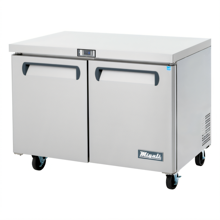 Product image #1 for Migali Competitor Series Two-Section Undercounter Freezer, 48.2-Inch W, 12 Cu. Ft., Rear-Mounted Self-Contained, Stainless Steel