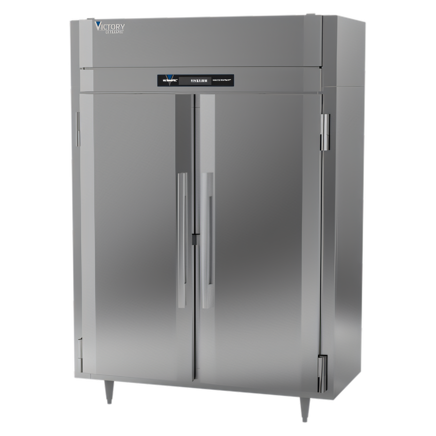 Product image #1 for Victory UltraSpec Shallow Depth Two-Section Solid Door Reach-In Freezer, Self-Contained, Top-Mounted, 41.35 Cu. Ft.