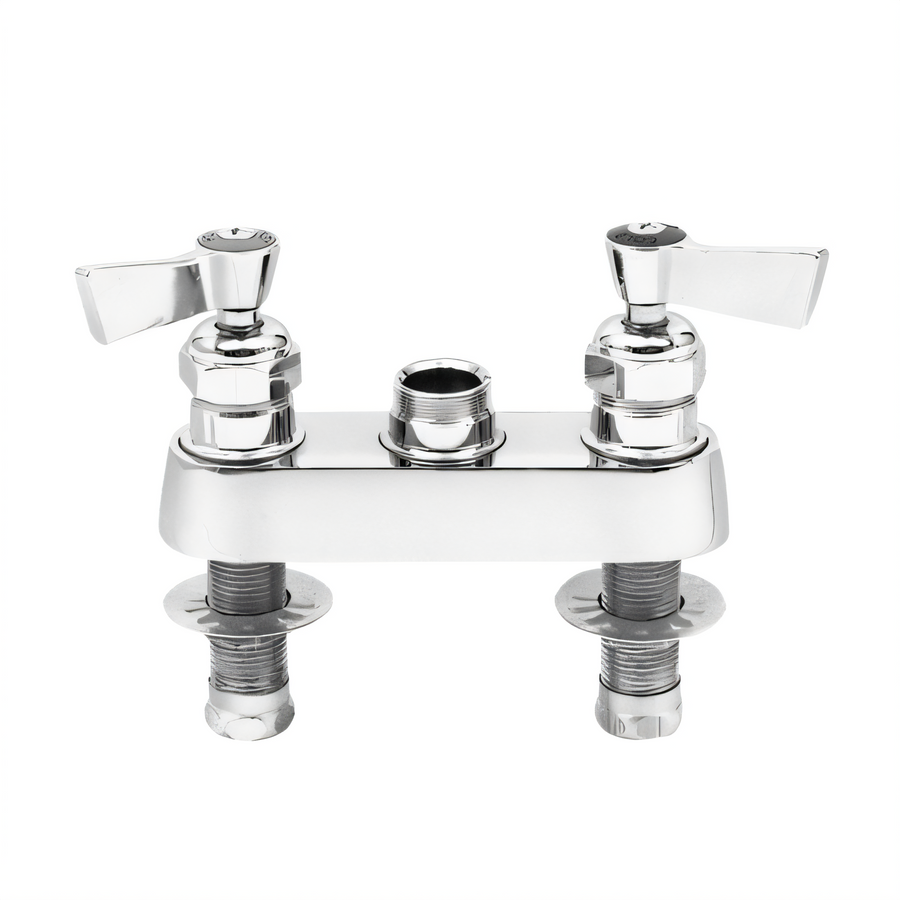 Product image #1 for Fisher Deck Mount Brass Control Valve with 4-Inch Centers, Rigid Outlet and Swivel Stems