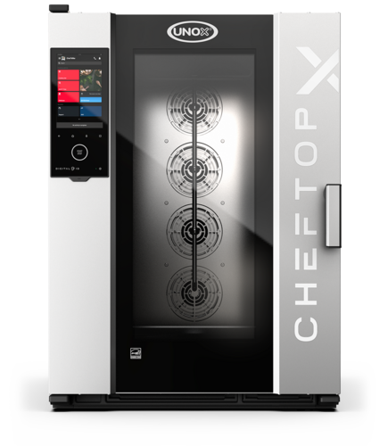 Product image #1 for UNOX CHEFTOP-X Digital.ID Full-Size Electric Combi Oven, 10 Full-Size Sheet Pan Capacity, Left-Hinged Door, 208/240V 3-Phase