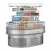 Thumbnail image #1 for Turbo Air TIOM-20RSRS-N Open Curved Island Display Self-Serve Refrigerated Merchandiser, 19.2 Cu. Ft., 48-Inch W, Stainless Steel