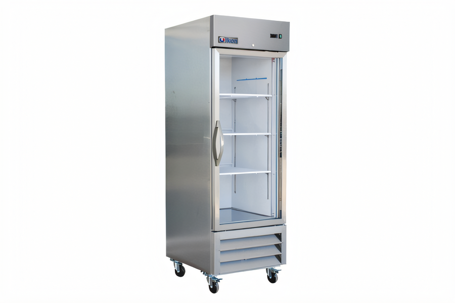 Product image #1 for IKON Refrigeration One-Section Reach-In Glass Door Freezer, 19 Cu. Ft., Bottom-Mount Self-Contained