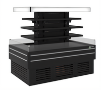 Turbo Air 35.01 Cu. Ft. Island Self-Serve Refrigerated Merchandiser, 72-3/8-Inch Wide, 3-Tier, Self-Contained, Black
