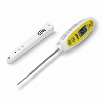 CDN Waterproof Thin Tip Digital Pocket Thermometer, -40°F to 572°F, 3.5-Inch Stem