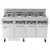 Thumbnail image #1 for Frymaster RE High Efficiency 4-Fryer Electric Fryer Battery with Built-In Filtration, CM3.5 Controller, 4 x 50 lb. Frypots