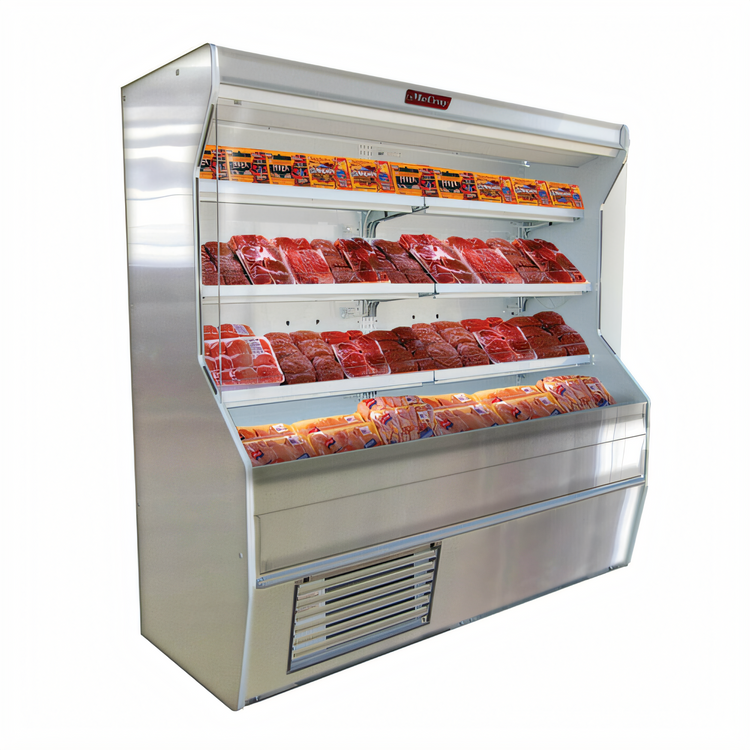 Product image #1 for Howard-McCray 32E Series 50-Inch Open-Air Meat Merchandiser, Self-Contained, Stainless Steel, LED Lighting