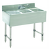 Thumbnail image #1 for Advance Tabco Underbar Basics 3-Compartment Stainless Steel Bar Sink Unit with Deck-Mount Faucet, 36 x 21 x 33 Inches