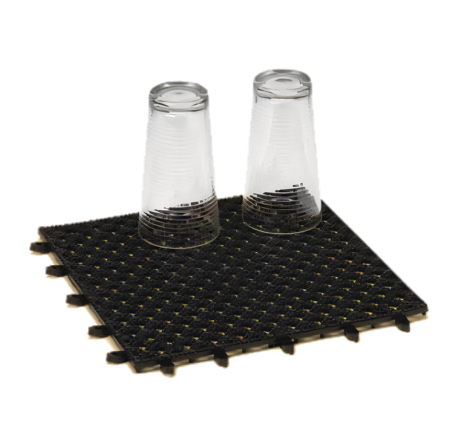 Product image #1 for American Metalcraft 12-Inch Black Snap-Together Molded Vinyl Bar Tile