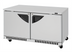 Thumbnail image #1 for Turbo Air Super Deluxe 60-Inch Two-Section Front-Breathing Undercounter Refrigerator with Solid Doors, 14.8 Cu. Ft.