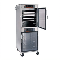 hotLOGIX HL8-12 Full Height Insulated Stainless Steel Heated Holding Cabinet, 2 Compartment