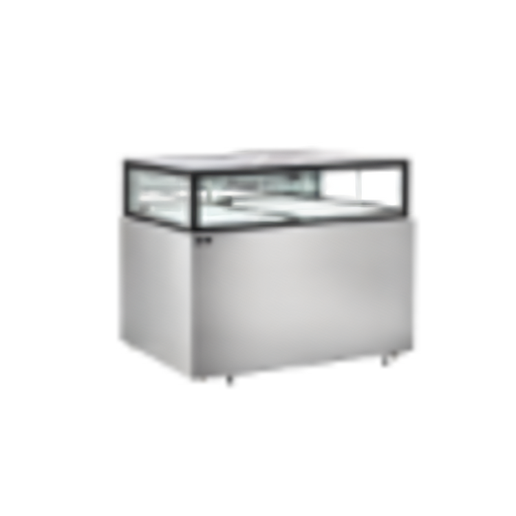 Product image #1 for 60-Inch Flat-Top Self-Contained Refrigerated Bakery Display Case with Straight Glass Front and Sides, 16.7 Cu. Ft., Stainless Steel