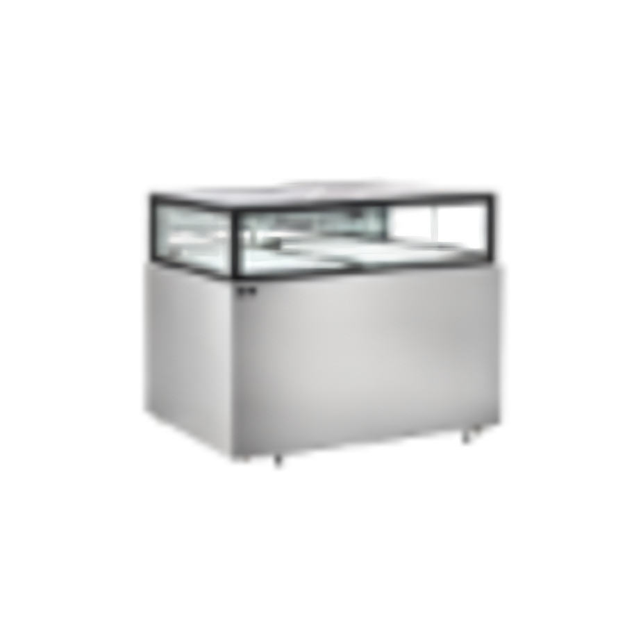 Product image #1 for 60-Inch Flat-Top Self-Contained Refrigerated Bakery Display Case with Straight Glass Front and Sides, 16.7 Cu. Ft., Stainless Steel