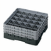Thumbnail image #2 for Cambro Camrack® Full Size 25-Compartment Glass Rack with 3 Soft Gray Extenders, Black