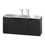 Thumbnail image #1 for Hoshizaki DD80 Three-Section Direct-Draw Draft Beer Cooler, 80-Inch, 4 Half-Keg Capacity, Dual Towers, Black Exterior