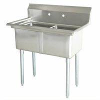 Omcan USA 2-Compartment Pot Sink with 21